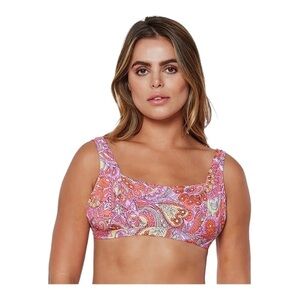JESSICA SIMPSON Flower Child Scoop Retro Bra NWT